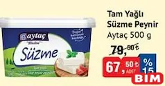 AYTAÇ TAM YAĞLI SÜZME PEYNİR 500 G